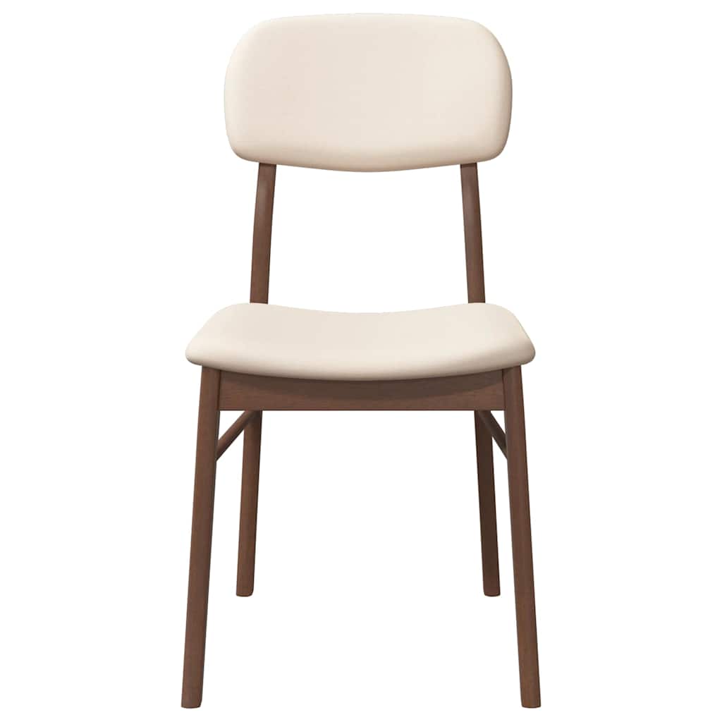 Sedie da Pranzo con Cuscini 2pz Marrone Legno Massello di Hevea
