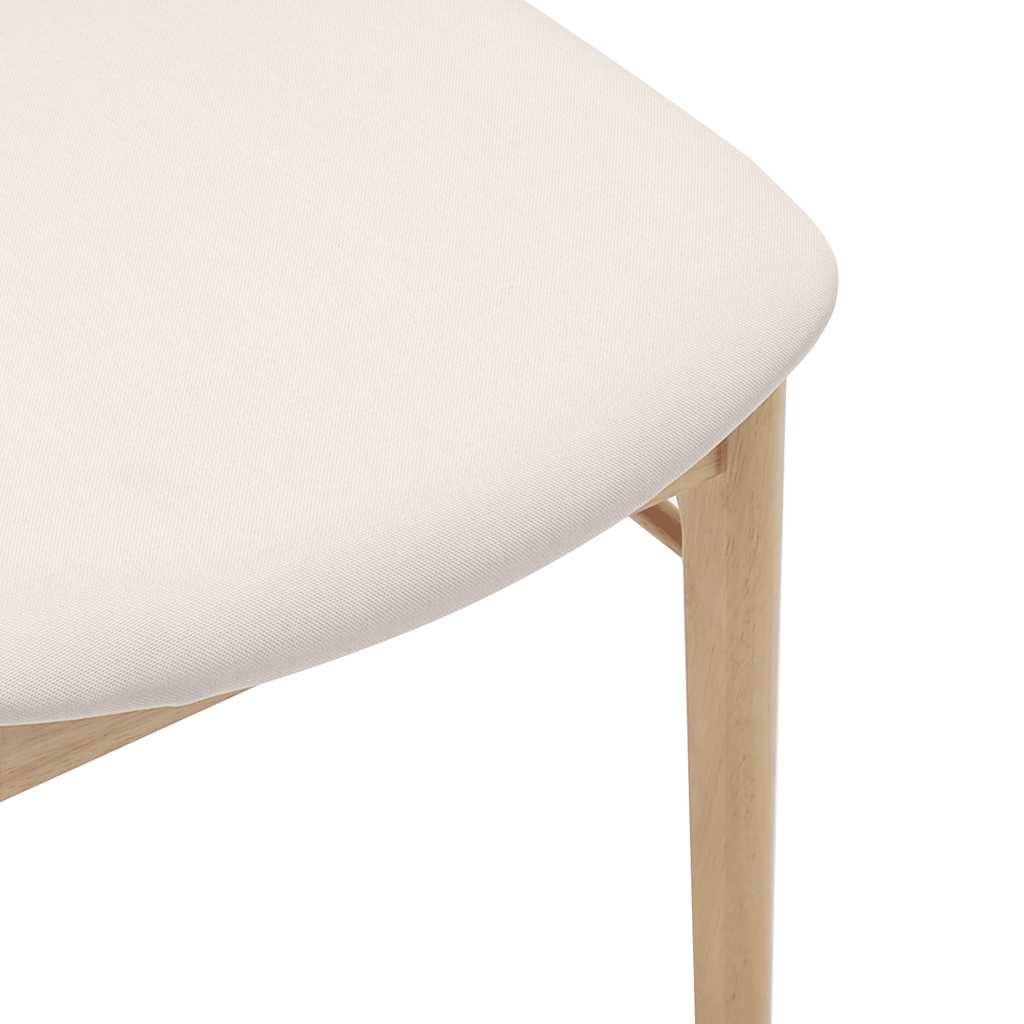 Sedie da Pranzo con Cuscini 2 pz Naturale Legno Massello Hevea