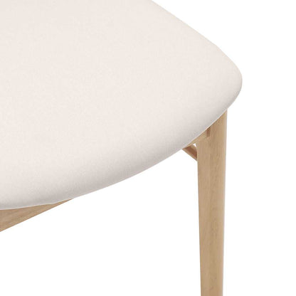 Sedie da Pranzo con Cuscini 2 pz Naturale Legno Massello Hevea