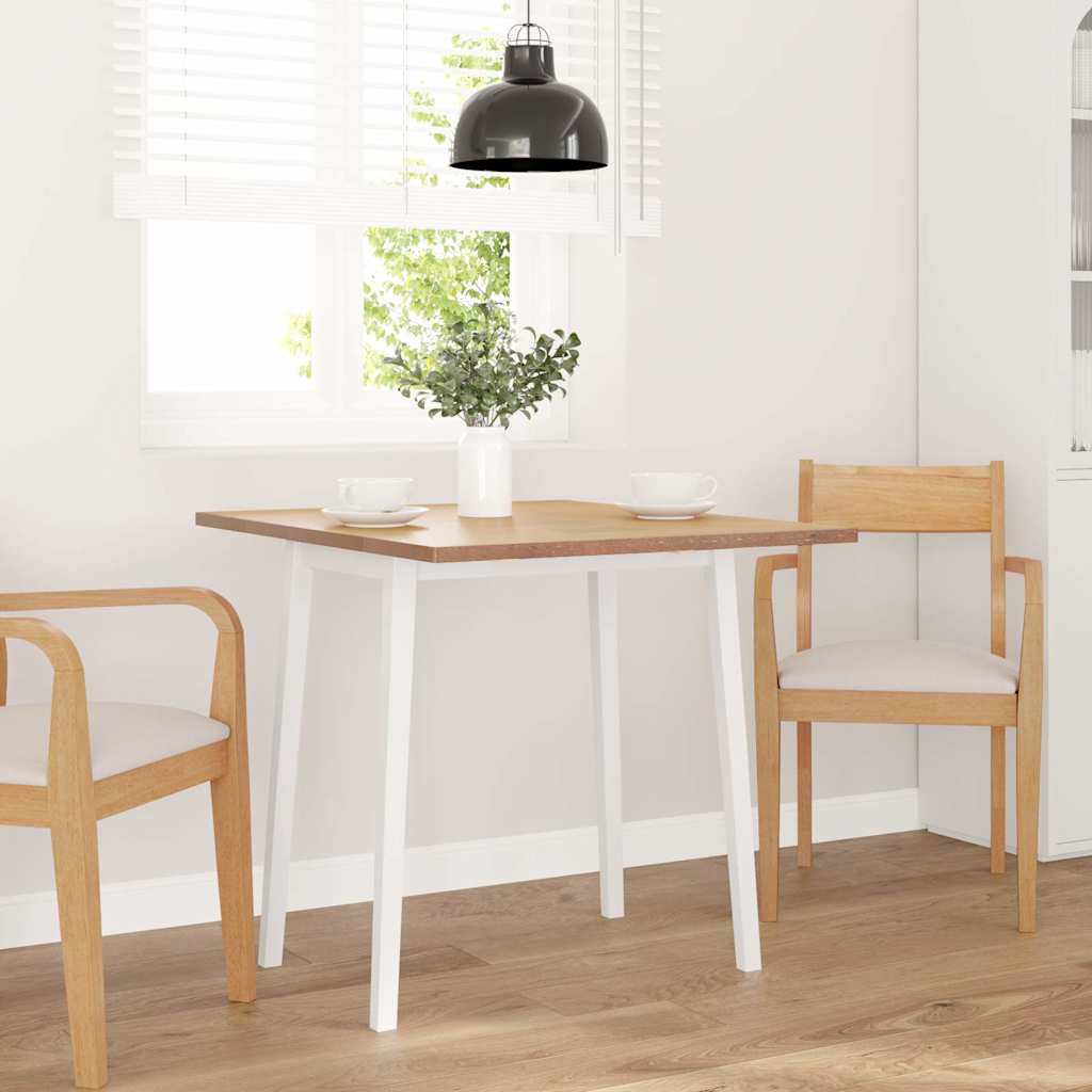 Tavolo da Pranzo Bianco in Legno Massello di Hevea | homemem39