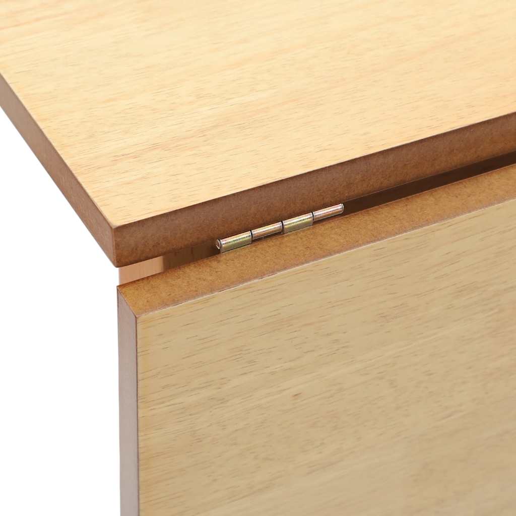 Tavolo da Pranzo Naturale in Legno Massello di Hevea