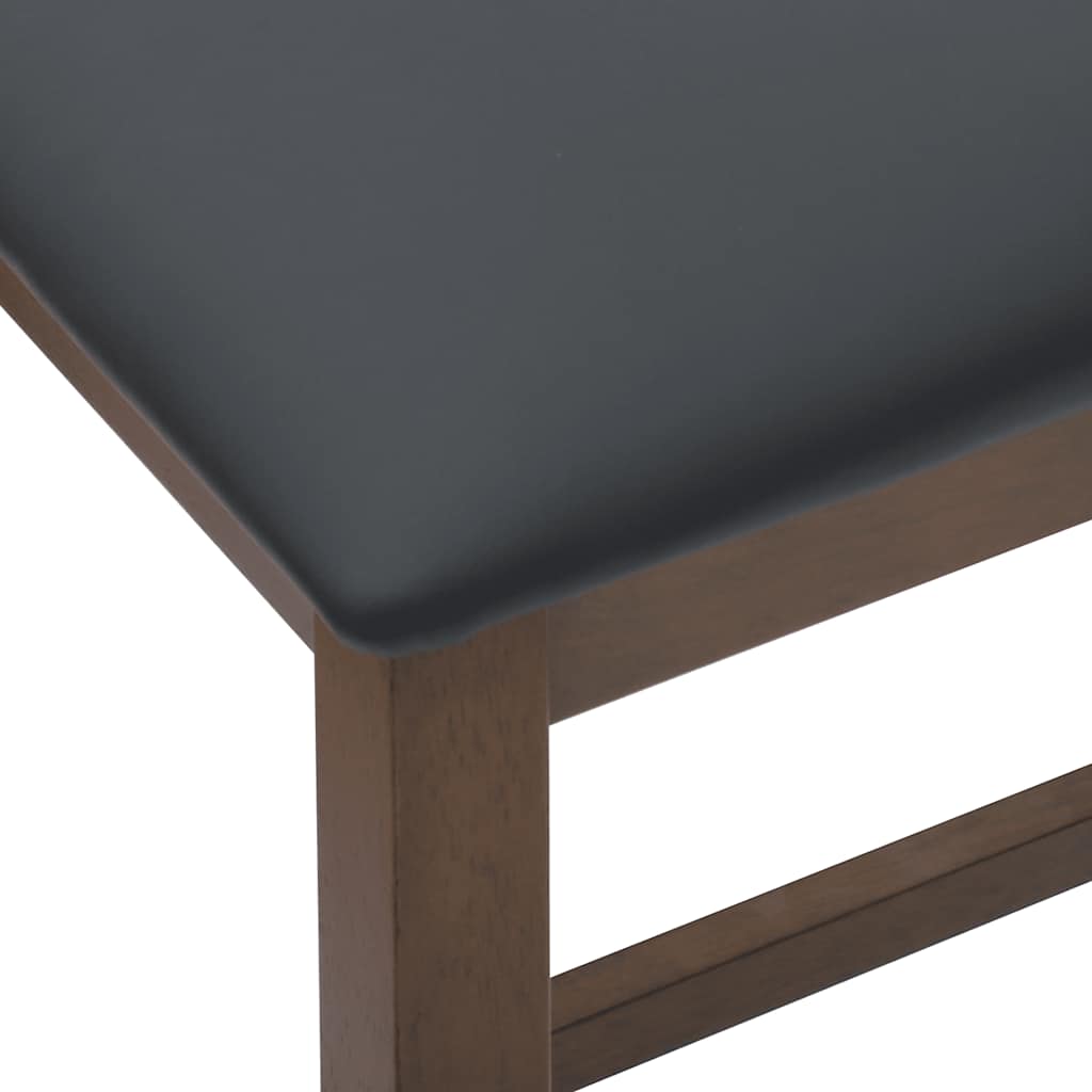 Sedie da Bar con Cuscini 2pz Marrone Legno Massello di Hevea - homemem39