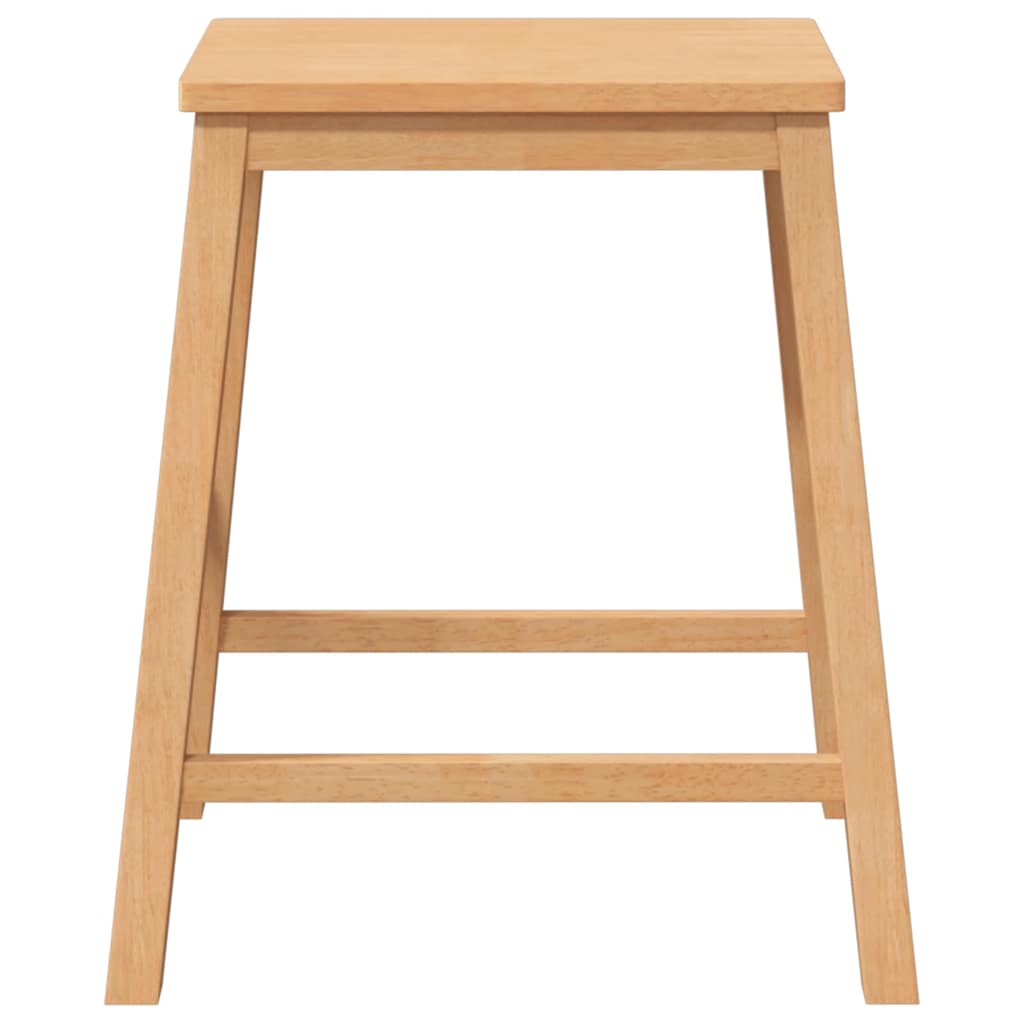 Sedie da Bar 2 pz in Legno Massello di Hevea - homemem39