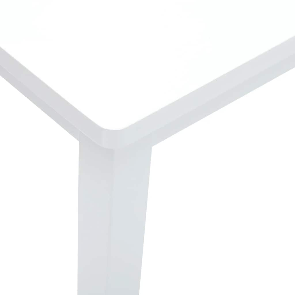 Panca 110 cm Bianco in Legno Massello di Hevea