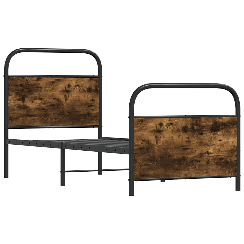 Giroletto senza Materasso Rovere Fumo 75x190 cm in Truciolato | homemem39