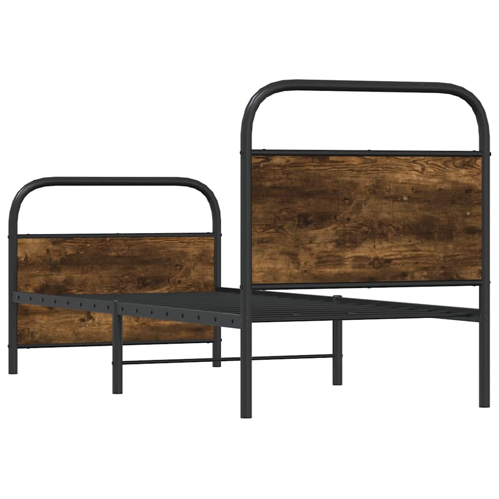 Giroletto senza Materasso Rovere Fumo 75x190 cm in Truciolato | homemem39