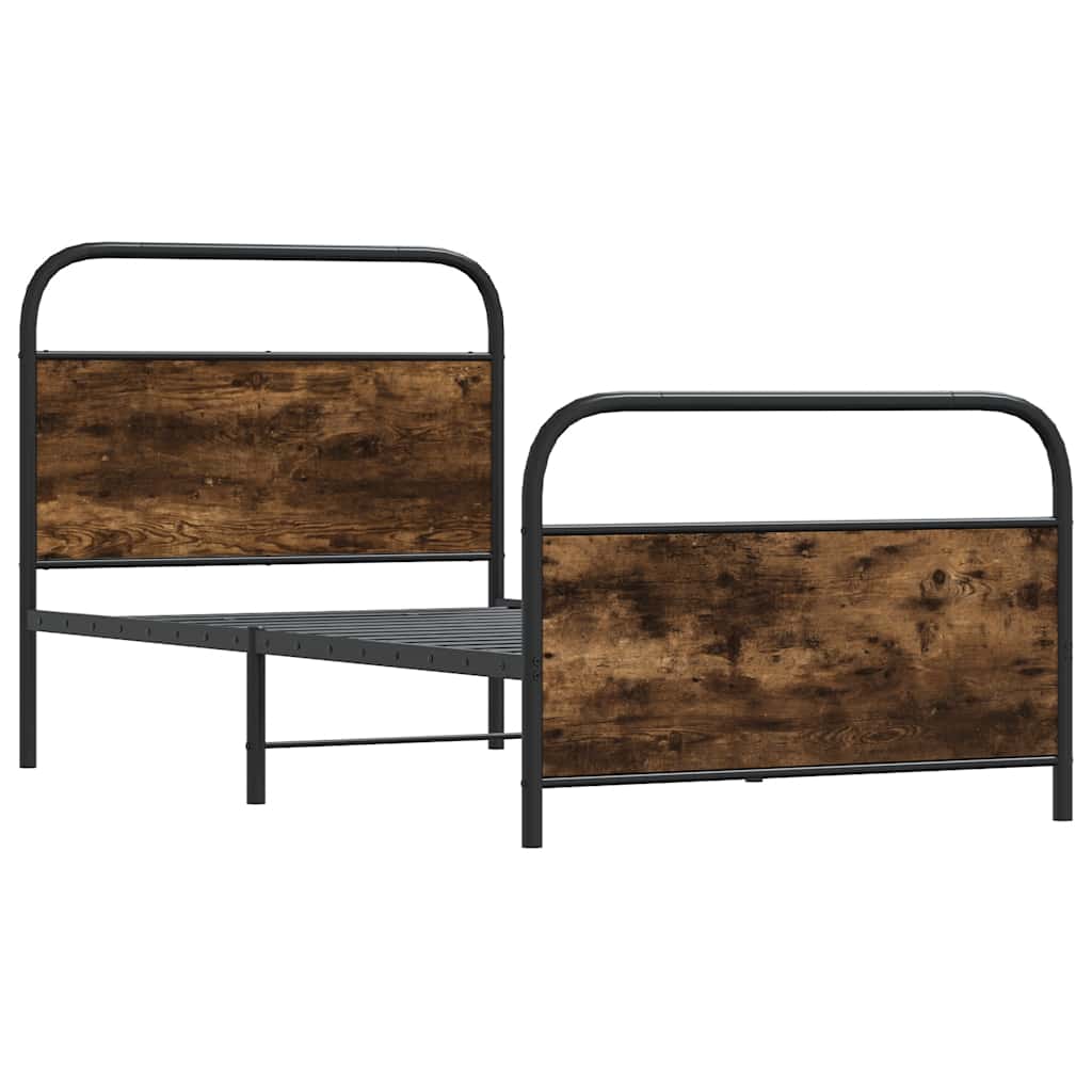 Giroletto senza Materasso Rovere Fumo 90x200 cm in Truciolato | homemem39