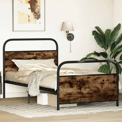 Giroletto senza Materasso Rovere Fumo 90x200 cm in Truciolato