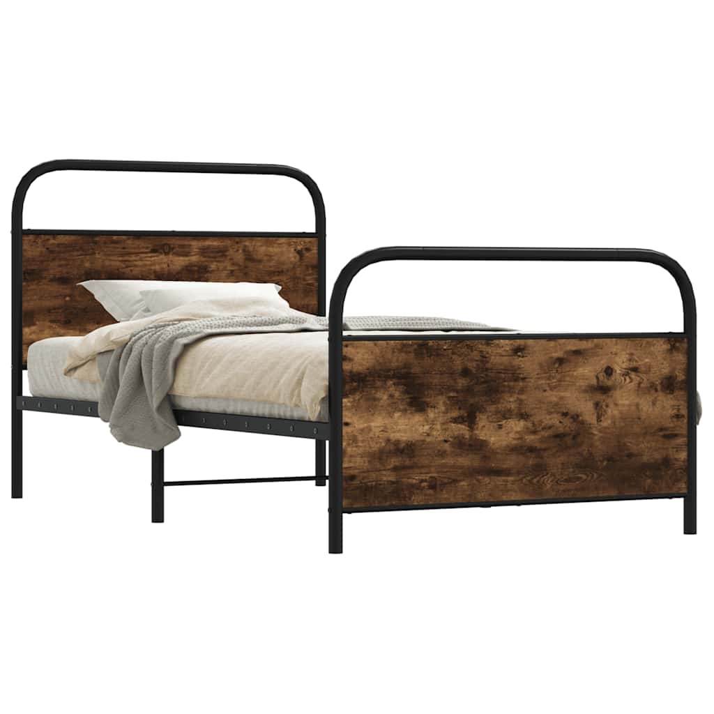 Giroletto senza Materasso Rovere Fumo 100x190 cm in Truciolato | homemem39