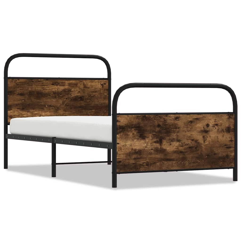 Giroletto senza Materasso Rovere Fumo 100x200 cm in Truciolato | homemem39