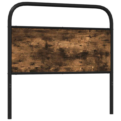 Testiera Rovere Fumo 107 cm in Acciaio e Legno Multistrato - homemem39