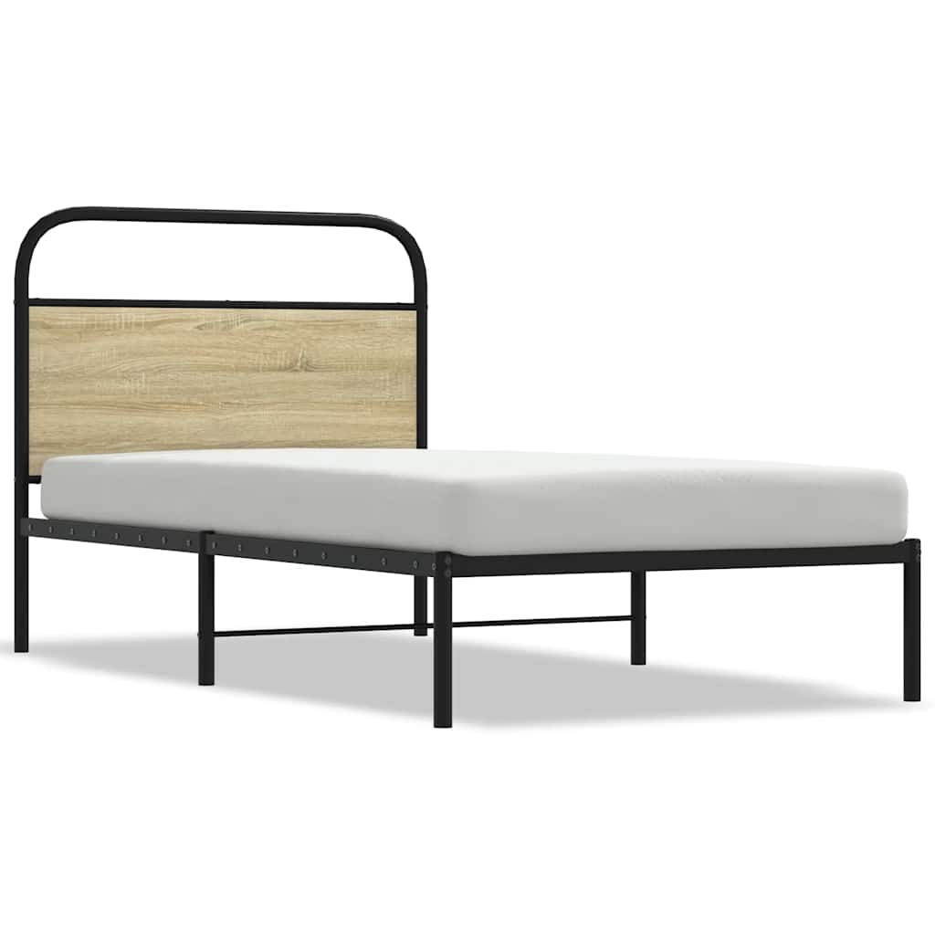 Giroletto senza Materasso Rovere Sonoma 90x200 cm in Truciolato | homemem39