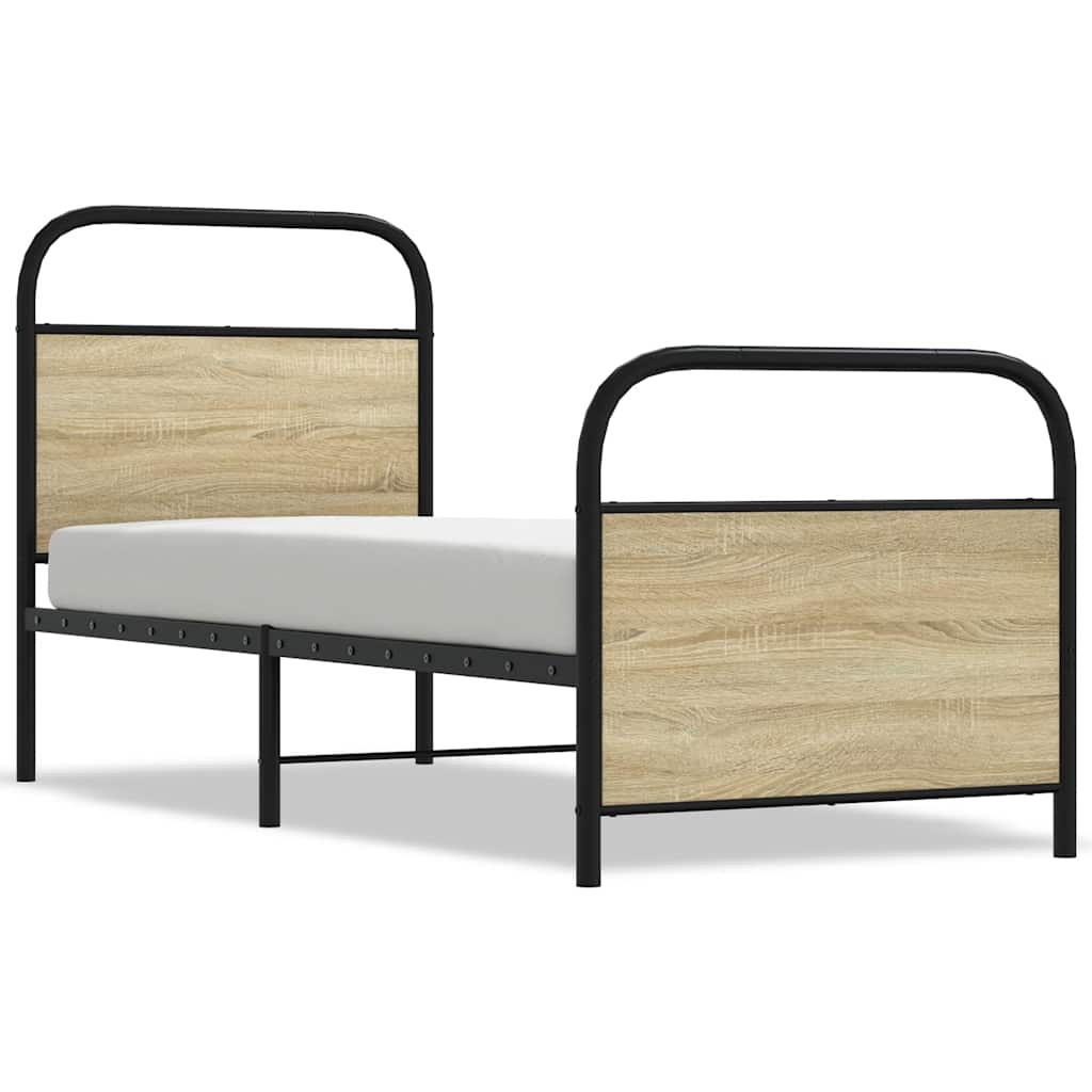 Giroletto senza Materasso Rovere Sonoma 80x200 cm in Truciolato | homemem39