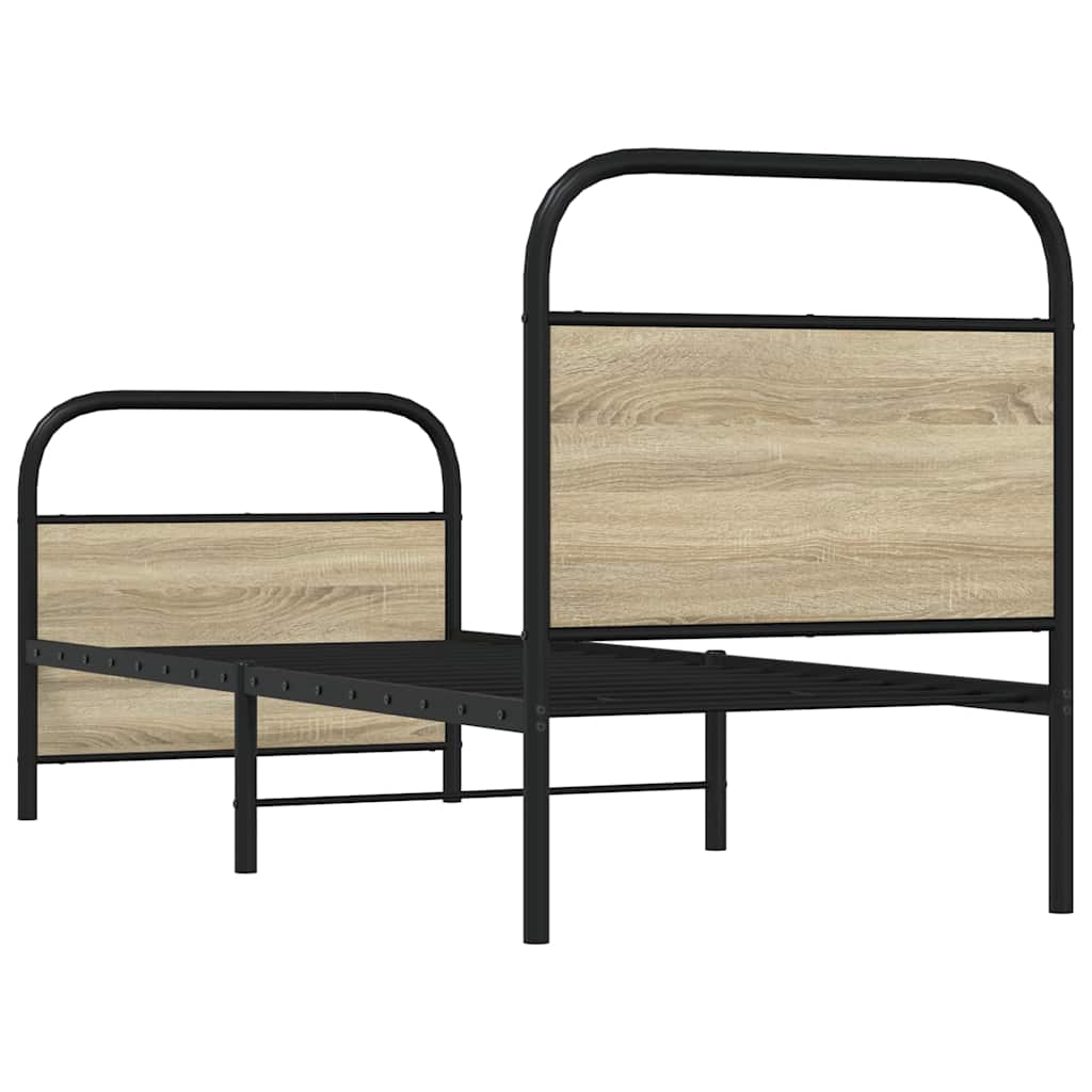 Giroletto senza Materasso Rovere Sonoma 80x200 cm in Truciolato | homemem39
