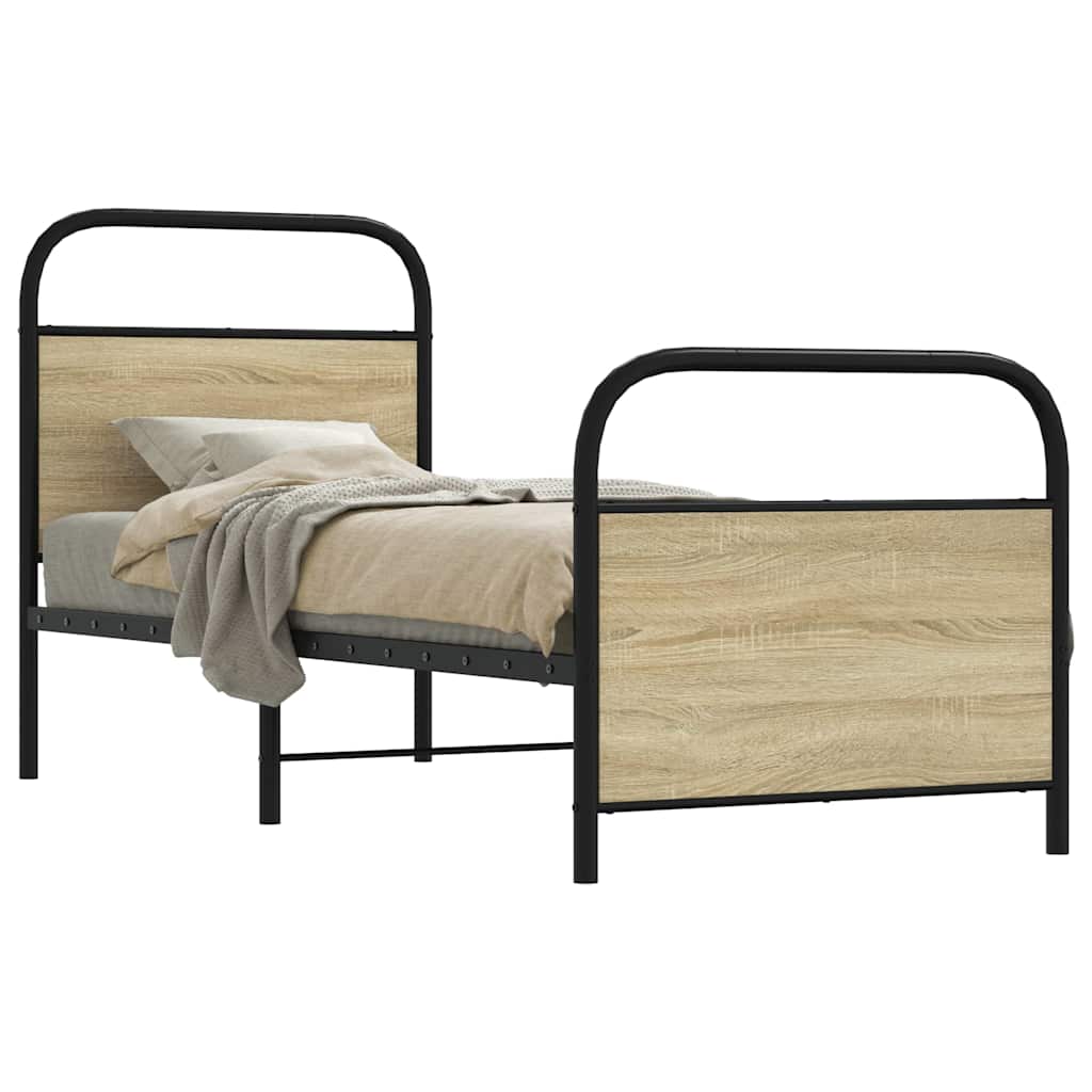 Giroletto senza Materasso Rovere Sonoma 80x200 cm in Truciolato | homemem39
