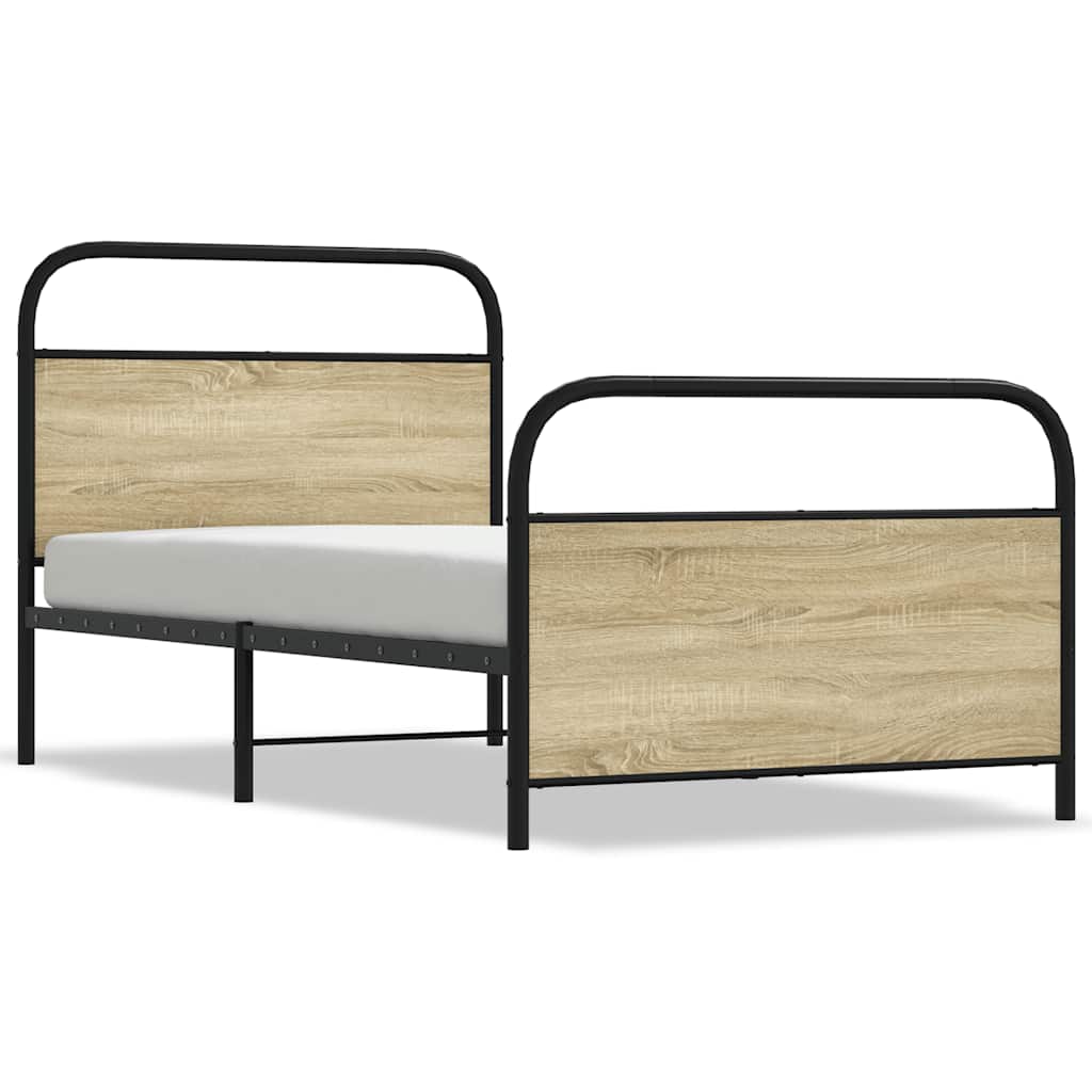 Giroletto senza Materasso Rovere Sonoma 100x200cm in Truciolato | homemem39