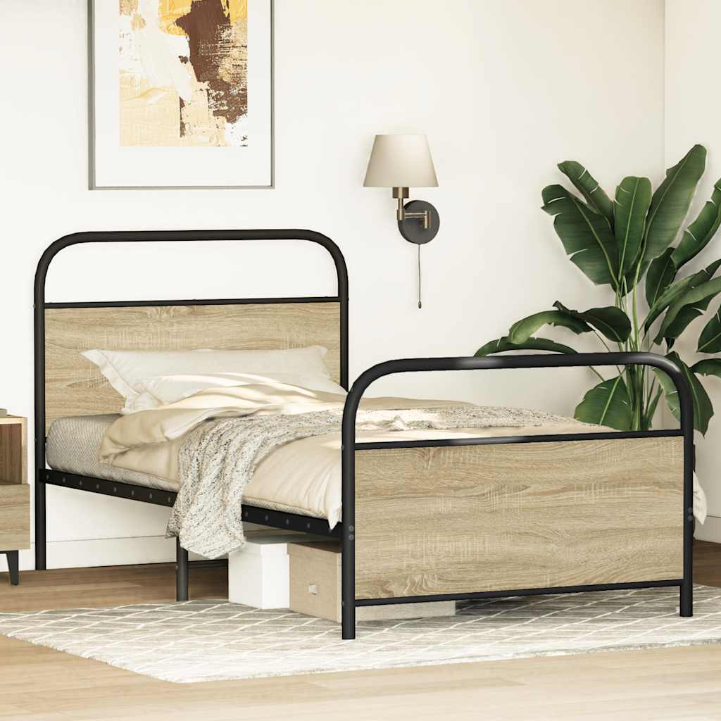 Giroletto senza Materasso Rovere Sonoma 107x203cm in Truciolato | homemem39