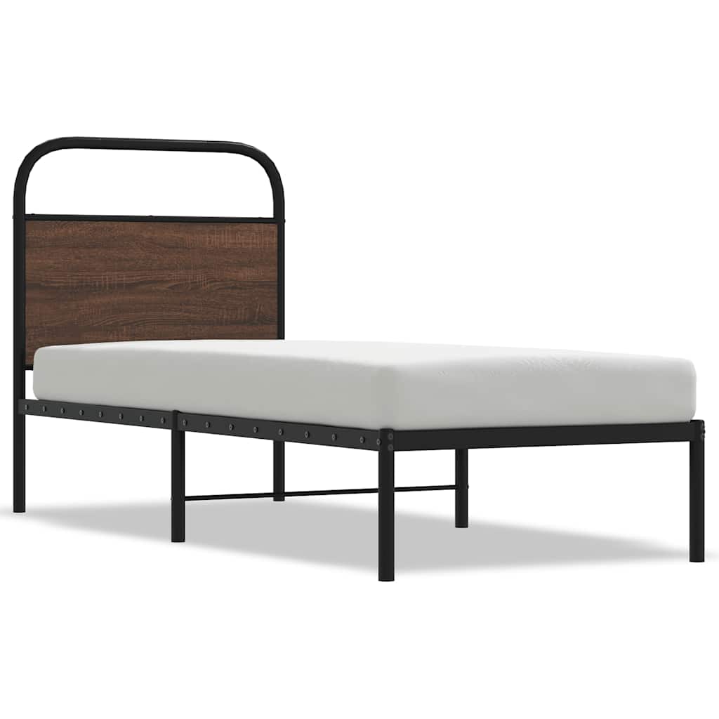 Giroletto senza Materasso Rovere Marrone 80x200cm in Truciolato | homemem39