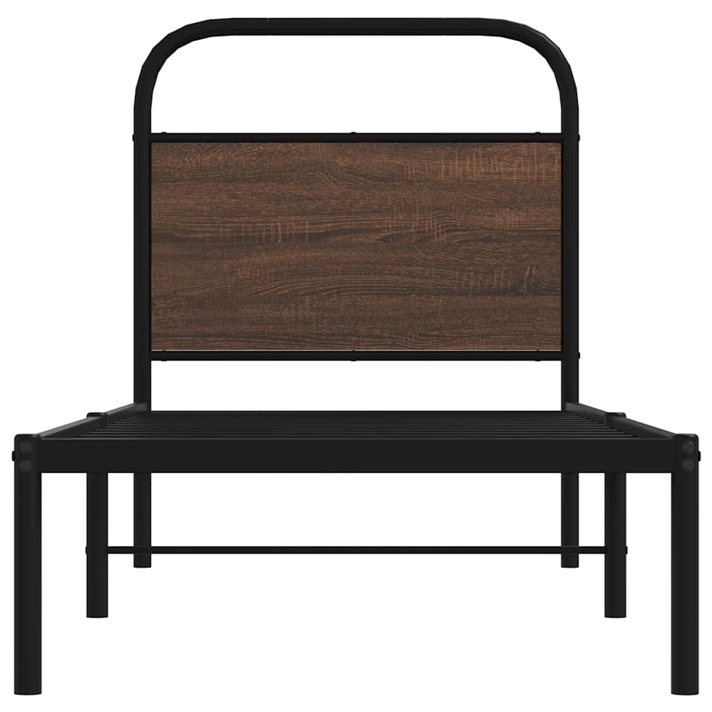 Giroletto senza Materasso Rovere Marrone 80x200cm in Truciolato | homemem39