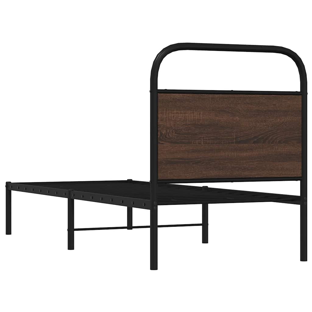 Giroletto senza Materasso Rovere Marrone 80x200cm in Truciolato | homemem39