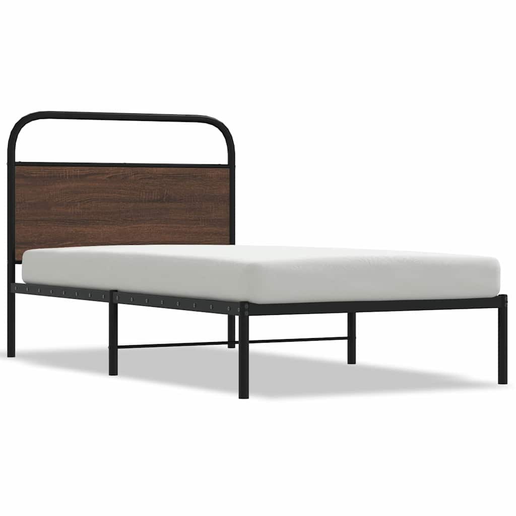 Giroletto senza Materasso Rovere Marrone 100x200 cm Truciolato | homemem39