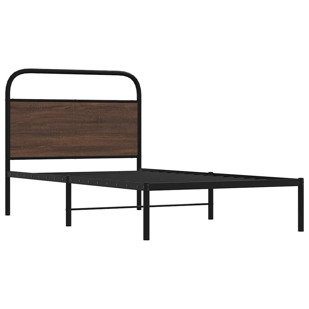 Giroletto senza Materasso Rovere Marrone 100x200 cm Truciolato | homemem39