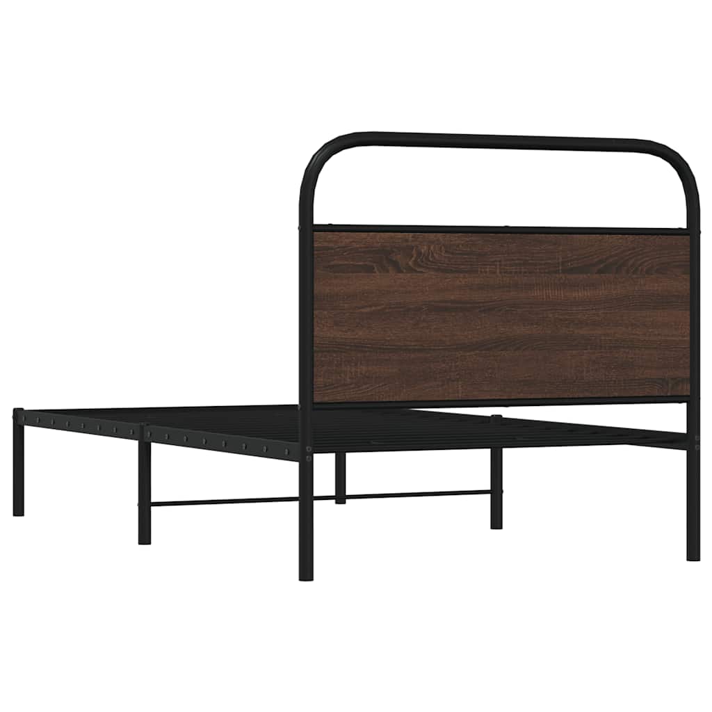 Giroletto senza Materasso Rovere Marrone 107x203 cm Truciolato | homemem39