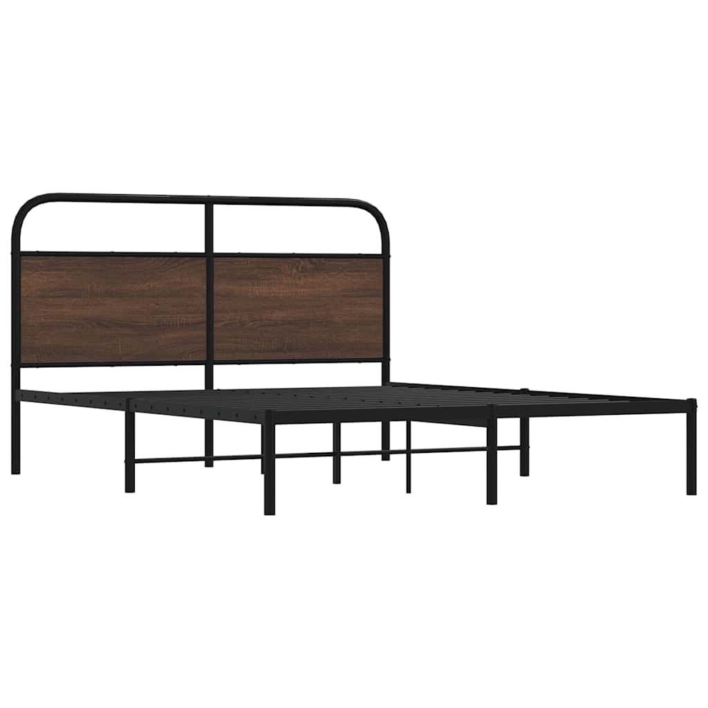 Giroletto senza Materasso Rovere Marrone 150x200 cm Truciolato | homemem39