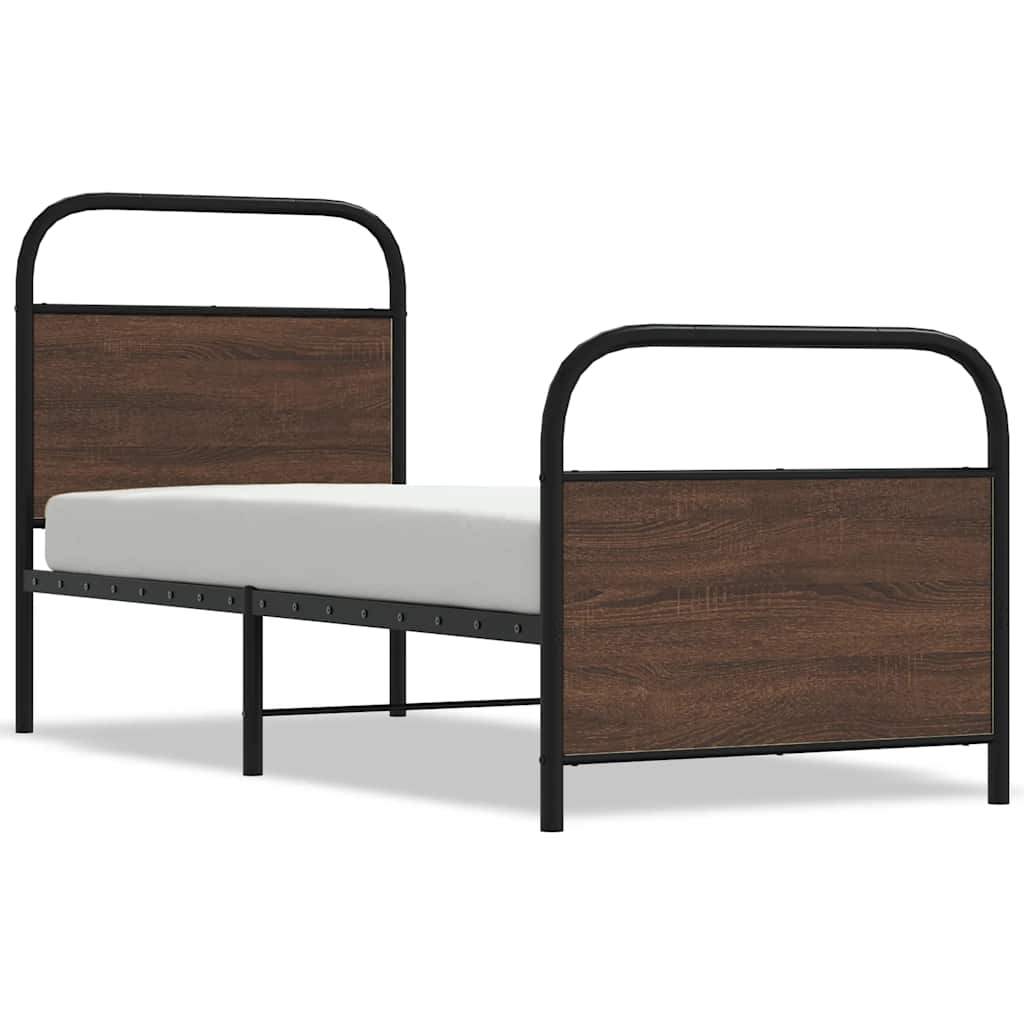 Giroletto senza Materasso Rovere Marrone 75x190cm in Truciolato | homemem39