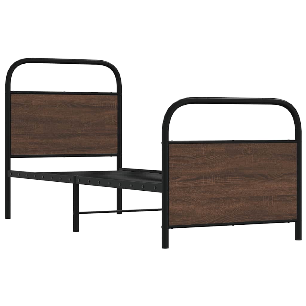 Giroletto senza Materasso Rovere Marrone 75x190cm in Truciolato | homemem39