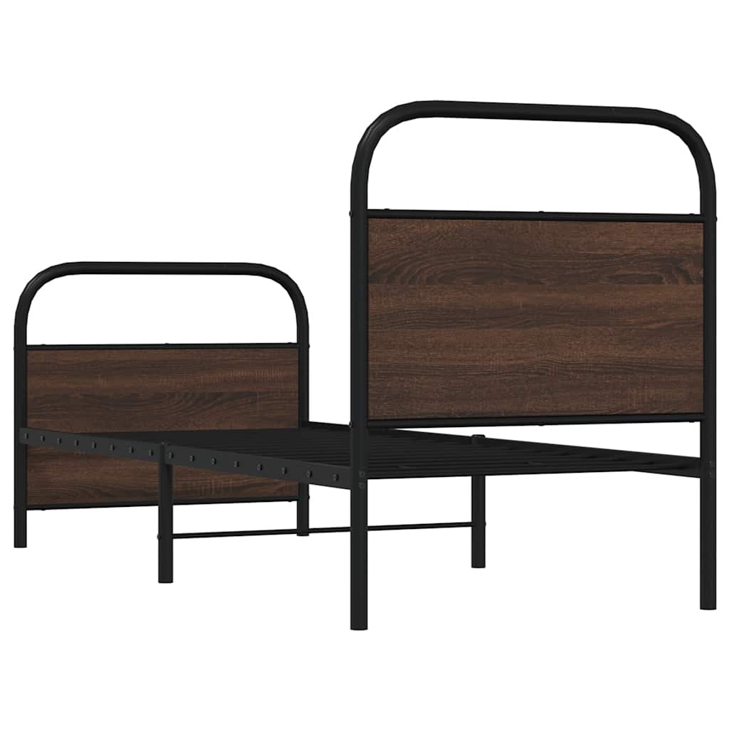 Giroletto senza Materasso Rovere Marrone 75x190cm in Truciolato | homemem39
