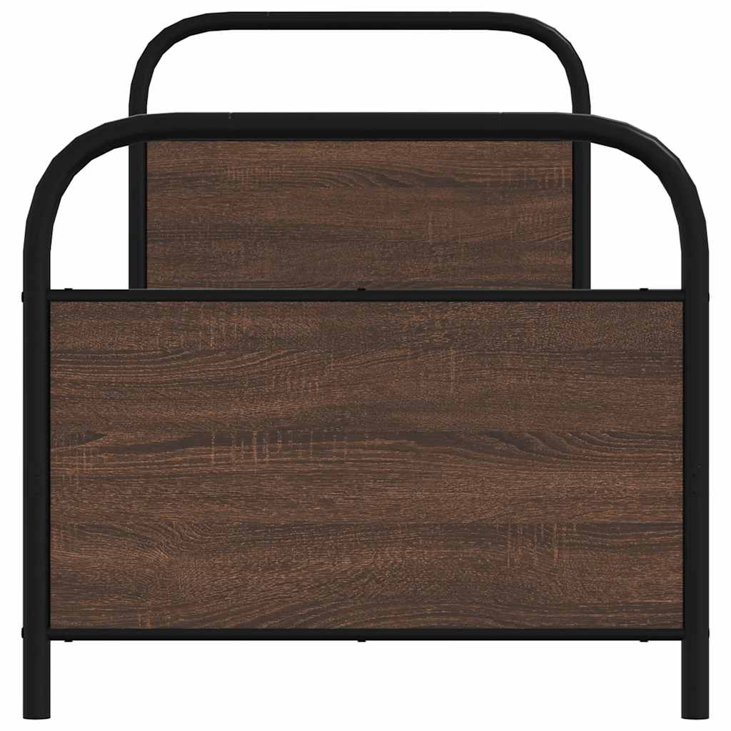Giroletto senza Materasso Rovere Marrone 80x200cm in Truciolato | homemem39