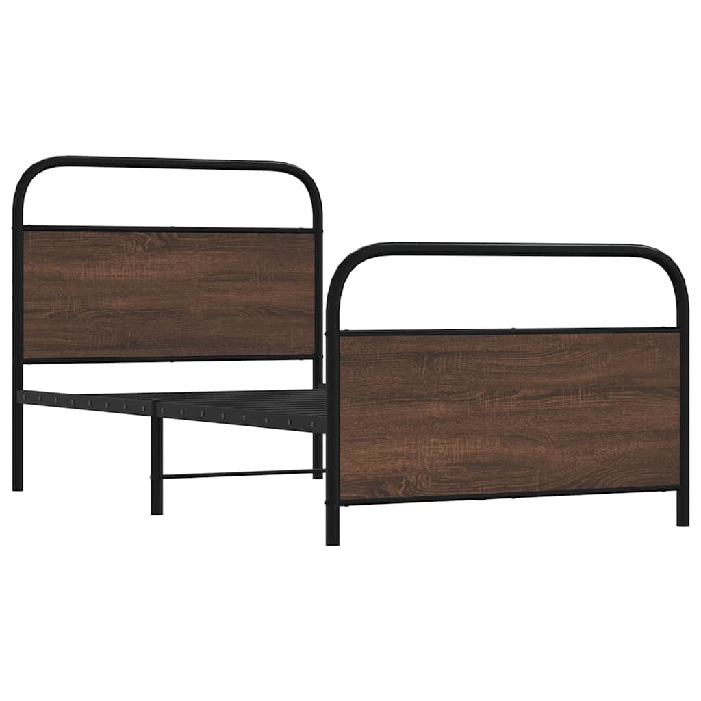 Giroletto senza Materasso Rovere Marrone 90x200cm in Truciolato | homemem39