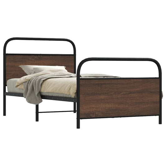 Giroletto senza Materasso Rovere Marrone 100x190 cm Truciolato | homemem39
