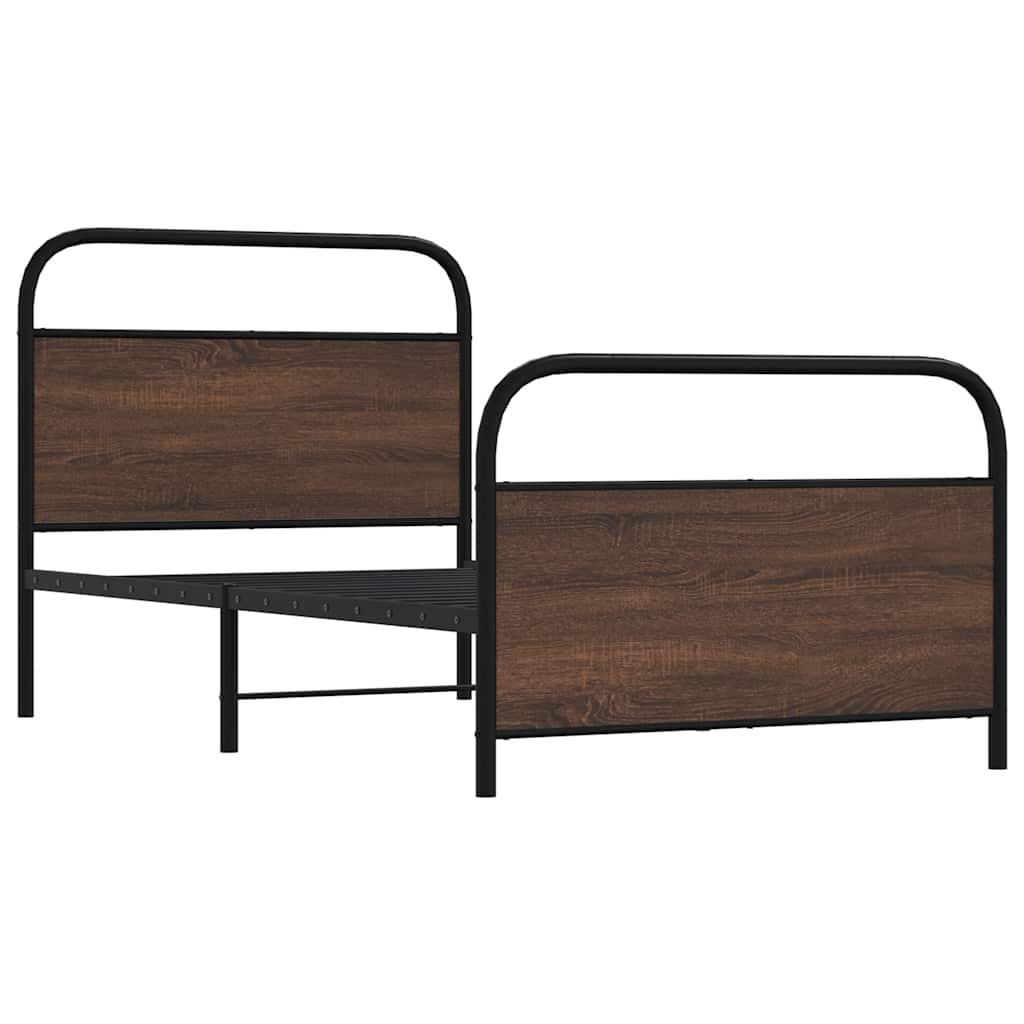 Giroletto senza Materasso Rovere Marrone 107x203 cm Truciolato | homemem39