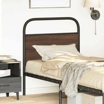 Testiera Rovere Marrone 80 cm in Acciaio e Truciolato - homemem39