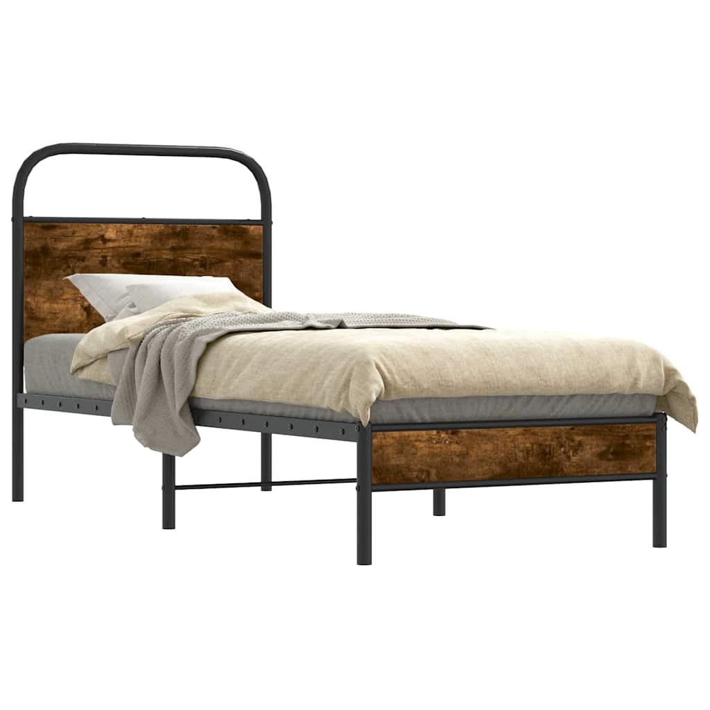 Giroletto senza Materasso Rovere Fumo 75x190 cm in Truciolato