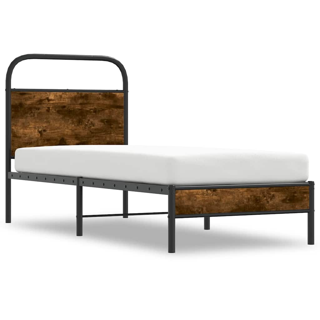Giroletto senza Materasso Rovere Fumo 80x200 cm in Truciolato | homemem39