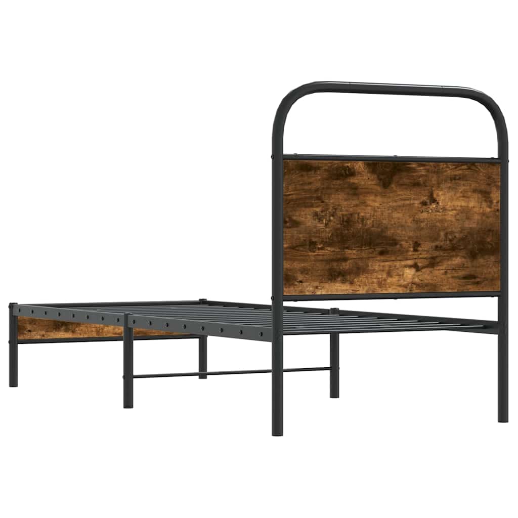 Giroletto senza Materasso Rovere Fumo 80x200 cm in Truciolato | homemem39