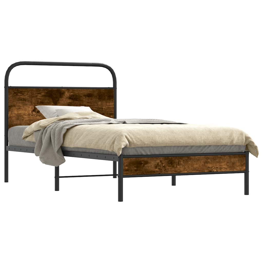 Giroletto senza Materasso Rovere Fumo 90x200 cm in Truciolato | homemem39