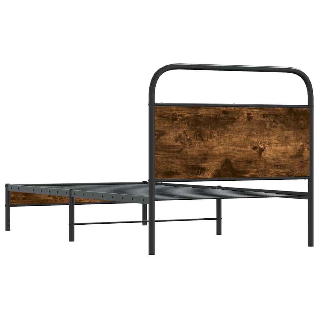 Giroletto senza Materasso Rovere Fumo 90x200 cm in Truciolato | homemem39