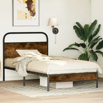 Giroletto senza Materasso Rovere Fumo 90x200 cm in Truciolato | homemem39
