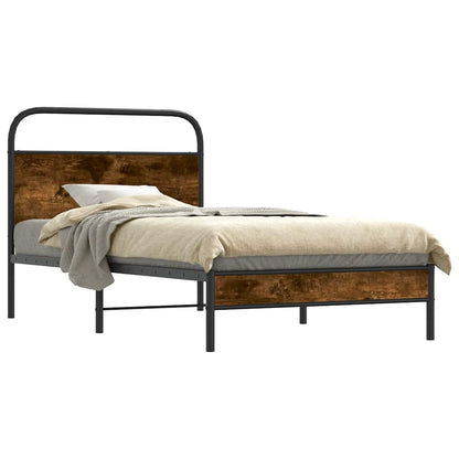 Giroletto senza Materasso Rovere Fumo 100x190 cm in Truciolato | homemem39