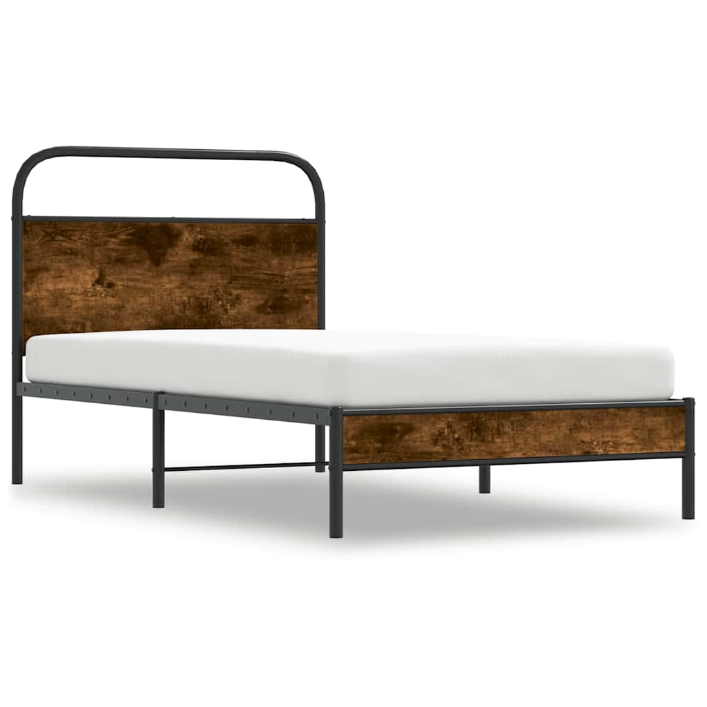 Giroletto senza Materasso Rovere Fumo 100x200 cm in Truciolato | homemem39