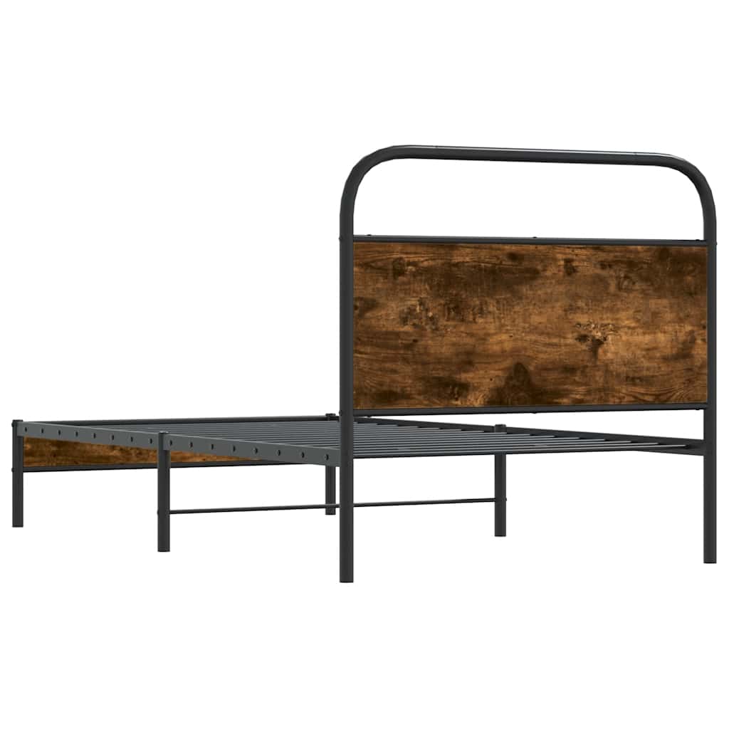 Giroletto senza Materasso Rovere Fumo 100x200 cm in Truciolato | homemem39