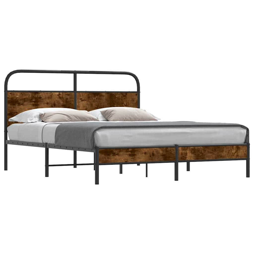 Giroletto senza Materasso Rovere Fumo 160x200 cm in Truciolato | homemem39
