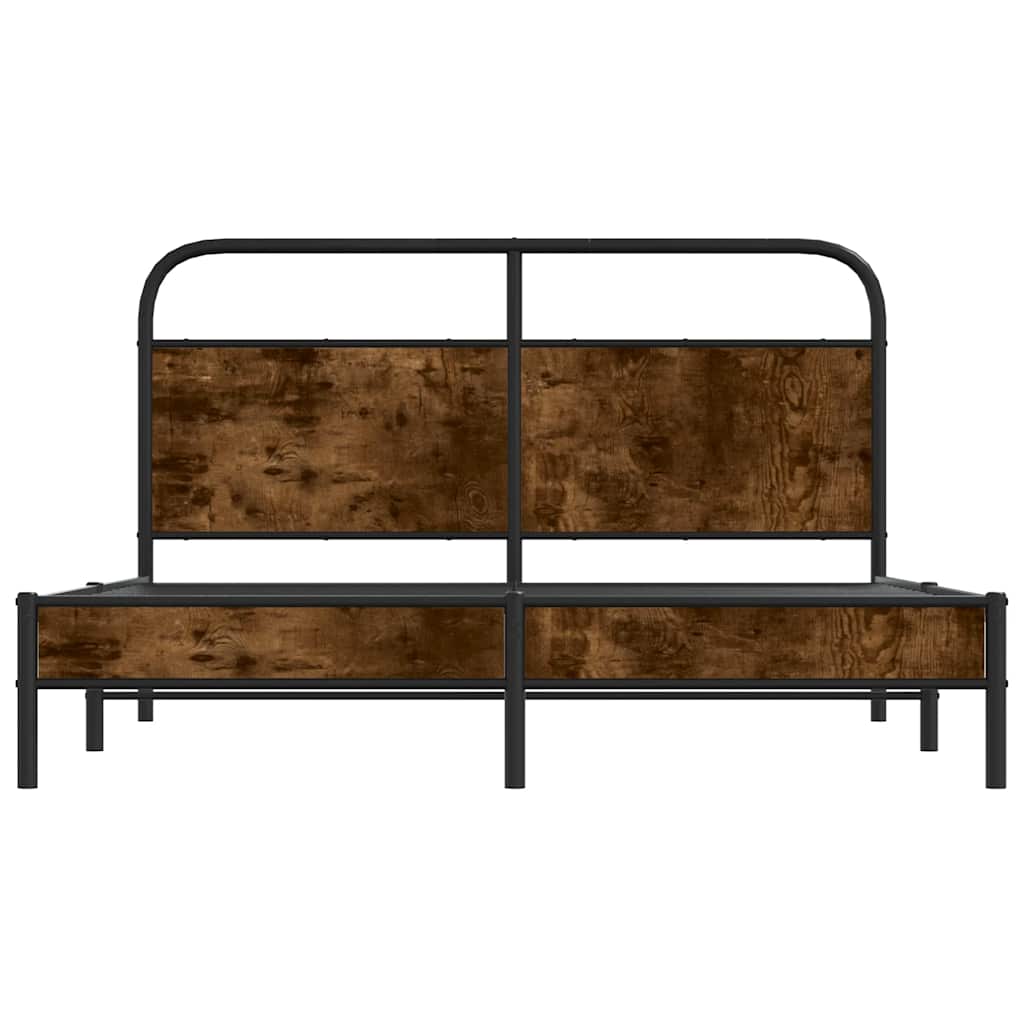 Giroletto senza Materasso Rovere Fumo 160x200 cm in Truciolato | homemem39