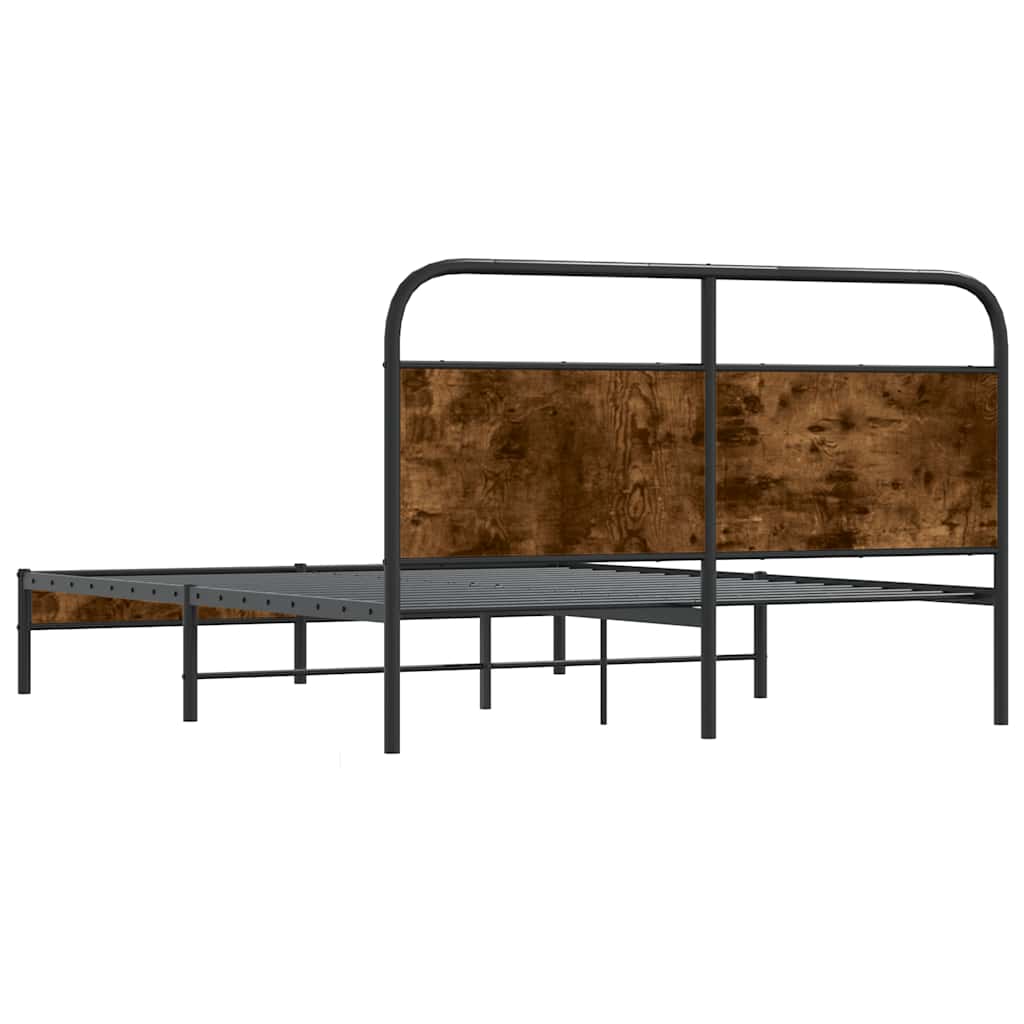 Giroletto senza Materasso Rovere Fumo 160x200 cm in Truciolato | homemem39