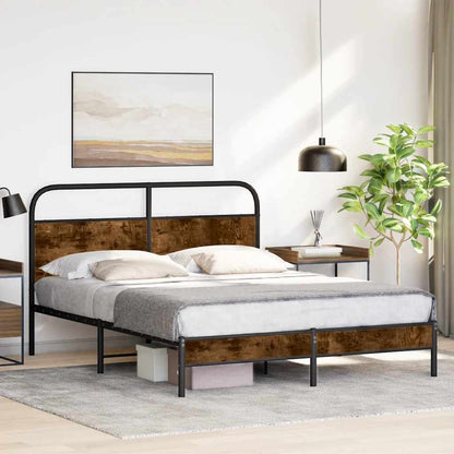 Giroletto senza Materasso Rovere Fumo 160x200 cm in Truciolato | homemem39