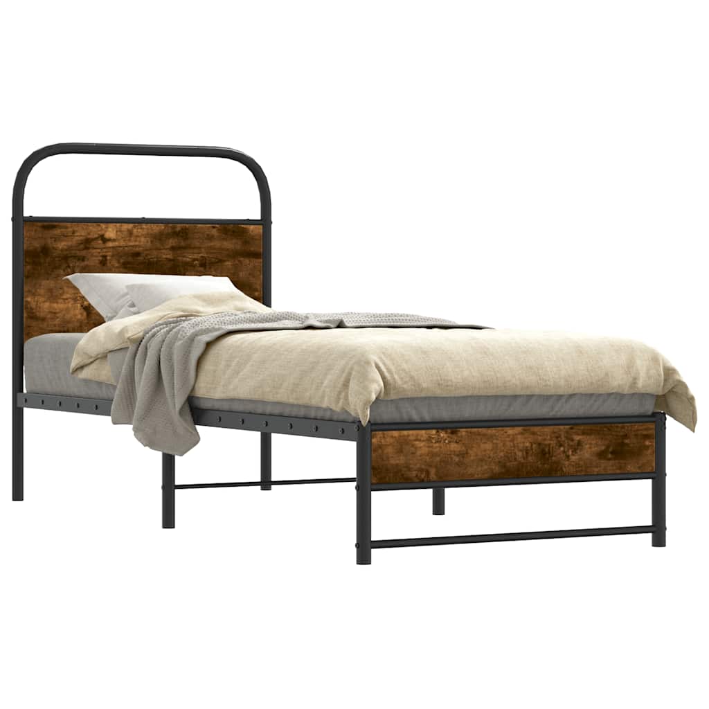 Giroletto senza Materasso Rovere Fumo 80x200 cm in Truciolato | homemem39